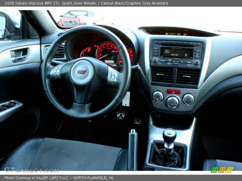 Spark Silver Metallic / Carbon Black/Graphite Gray Alcantara 2008 Subaru Impreza WRX STi