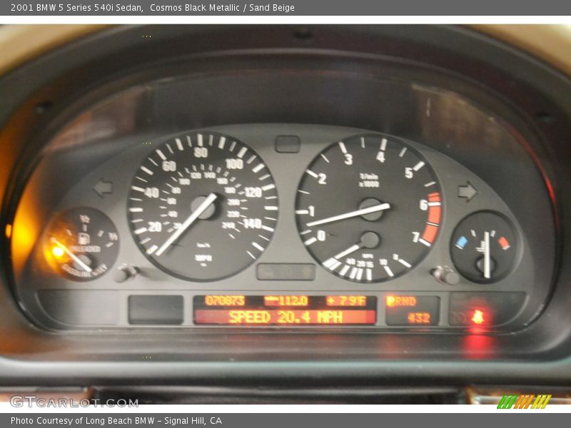 Cosmos Black Metallic / Sand Beige 2001 BMW 5 Series 540i Sedan