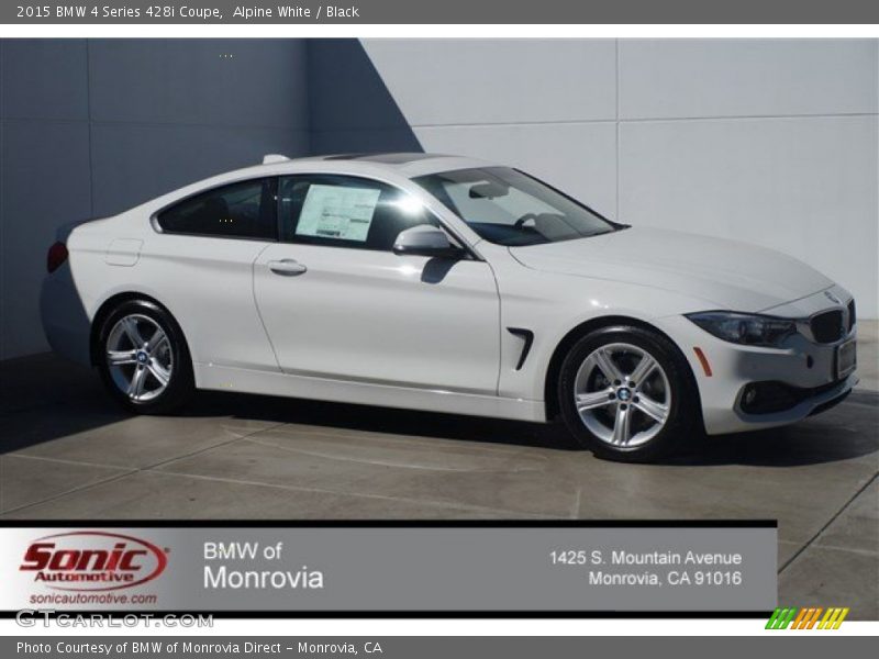 Alpine White / Black 2015 BMW 4 Series 428i Coupe