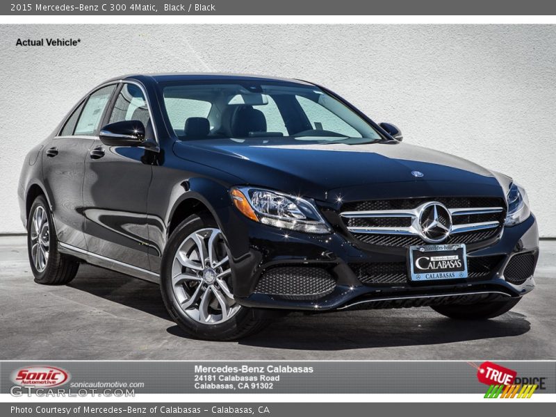 Black / Black 2015 Mercedes-Benz C 300 4Matic