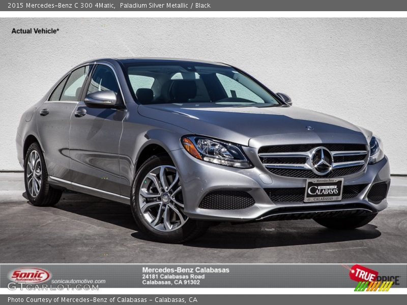 Paladium Silver Metallic / Black 2015 Mercedes-Benz C 300 4Matic