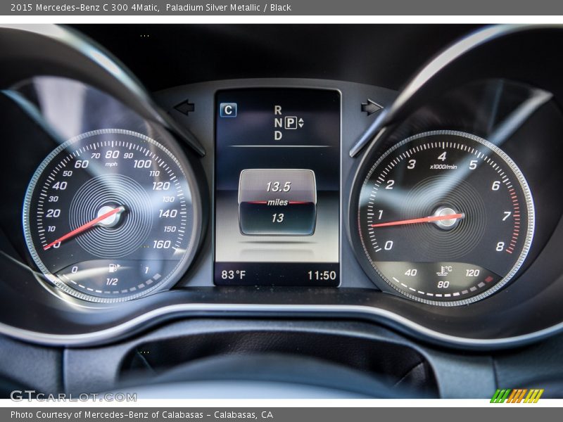 Paladium Silver Metallic / Black 2015 Mercedes-Benz C 300 4Matic