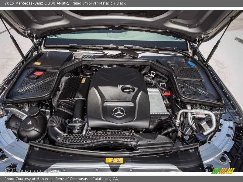 Paladium Silver Metallic / Black 2015 Mercedes-Benz C 300 4Matic