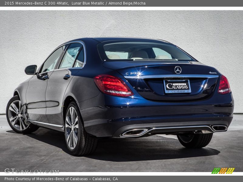 Lunar Blue Metallic / Almond Beige/Mocha 2015 Mercedes-Benz C 300 4Matic