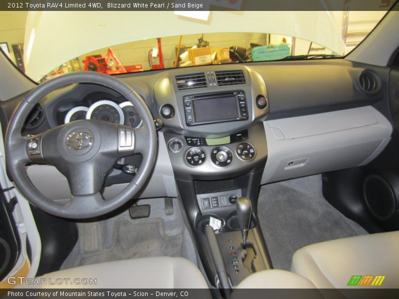 Blizzard White Pearl / Sand Beige 2012 Toyota RAV4 Limited 4WD