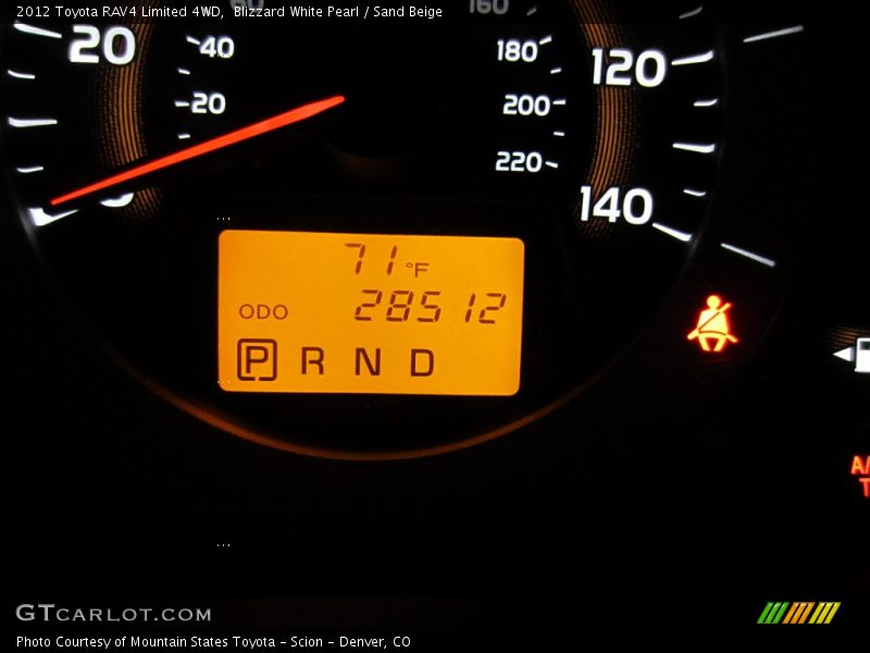 Blizzard White Pearl / Sand Beige 2012 Toyota RAV4 Limited 4WD