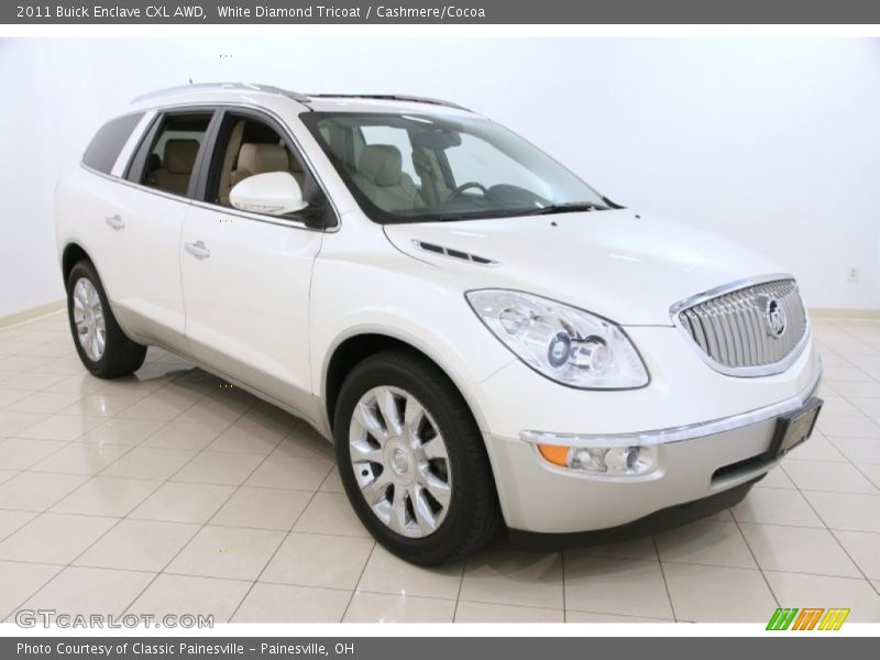 White Diamond Tricoat / Cashmere/Cocoa 2011 Buick Enclave CXL AWD