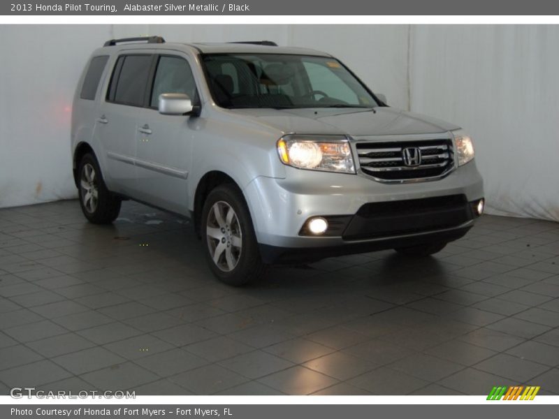 Alabaster Silver Metallic / Black 2013 Honda Pilot Touring