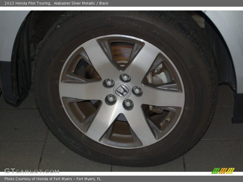 Alabaster Silver Metallic / Black 2013 Honda Pilot Touring