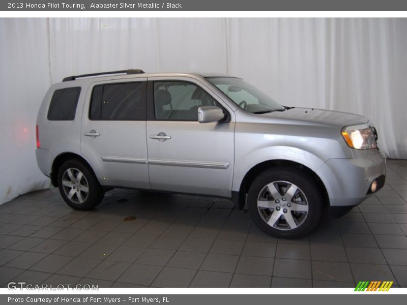 Alabaster Silver Metallic / Black 2013 Honda Pilot Touring