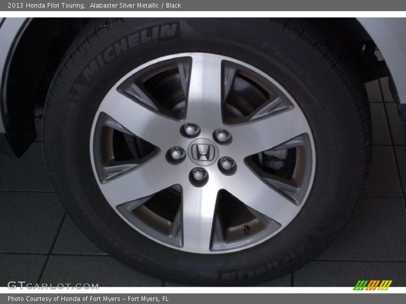 Alabaster Silver Metallic / Black 2013 Honda Pilot Touring