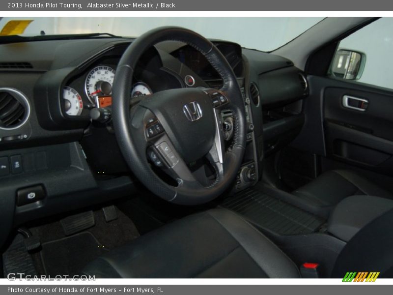 Alabaster Silver Metallic / Black 2013 Honda Pilot Touring