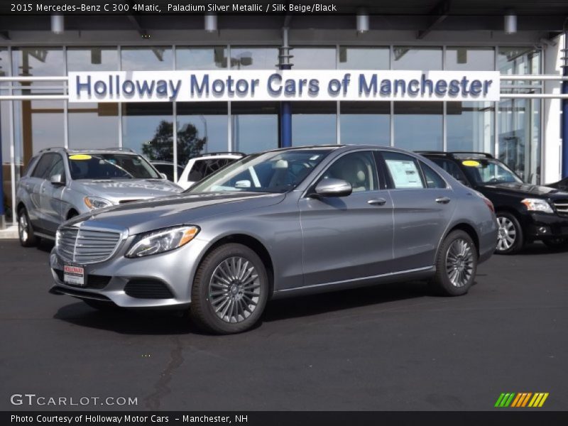 Paladium Silver Metallic / Silk Beige/Black 2015 Mercedes-Benz C 300 4Matic