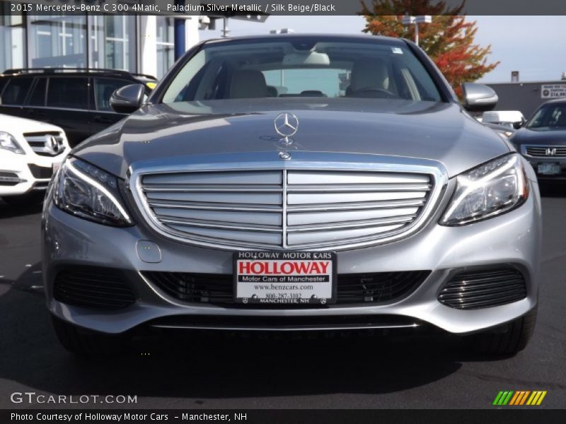 Paladium Silver Metallic / Silk Beige/Black 2015 Mercedes-Benz C 300 4Matic