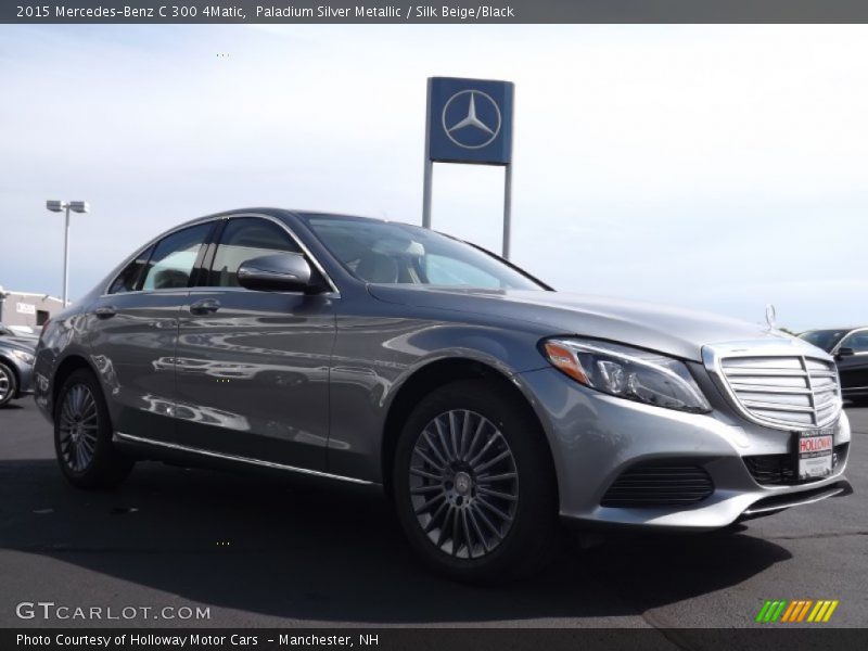 Paladium Silver Metallic / Silk Beige/Black 2015 Mercedes-Benz C 300 4Matic