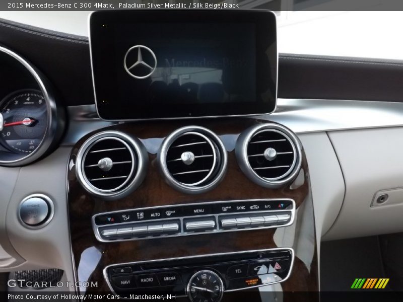 Paladium Silver Metallic / Silk Beige/Black 2015 Mercedes-Benz C 300 4Matic