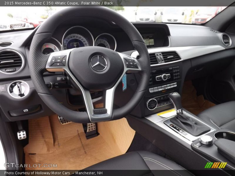 Polar White / Black 2015 Mercedes-Benz C 350 4Matic Coupe