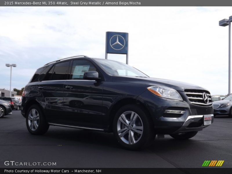 Steel Grey Metallic / Almond Beige/Mocha 2015 Mercedes-Benz ML 350 4Matic