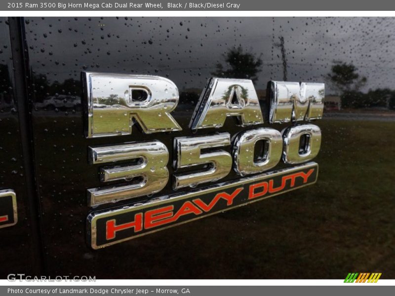 Black / Black/Diesel Gray 2015 Ram 3500 Big Horn Mega Cab Dual Rear Wheel