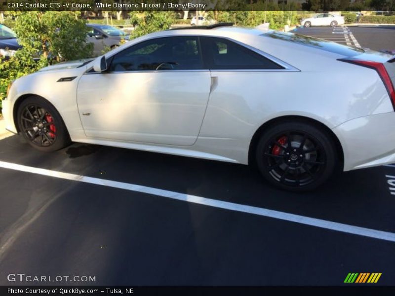 White Diamond Tricoat / Ebony/Ebony 2014 Cadillac CTS -V Coupe