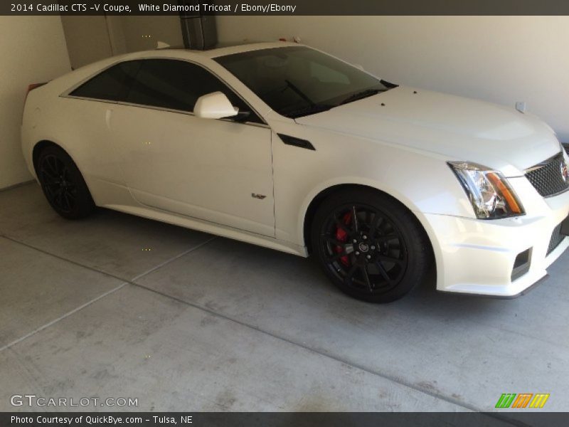 White Diamond Tricoat / Ebony/Ebony 2014 Cadillac CTS -V Coupe