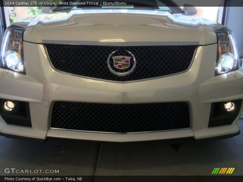 White Diamond Tricoat / Ebony/Ebony 2014 Cadillac CTS -V Coupe