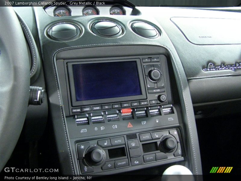 2007 Lamborghini Gallardo Spyder, Grey Metallic / Black, Front Console - 2007 Lamborghini Gallardo Spyder