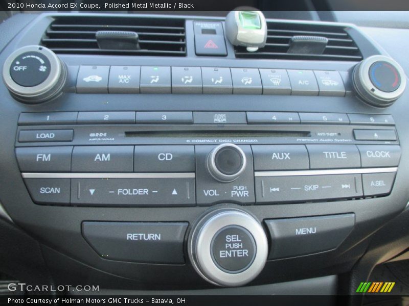 Polished Metal Metallic / Black 2010 Honda Accord EX Coupe