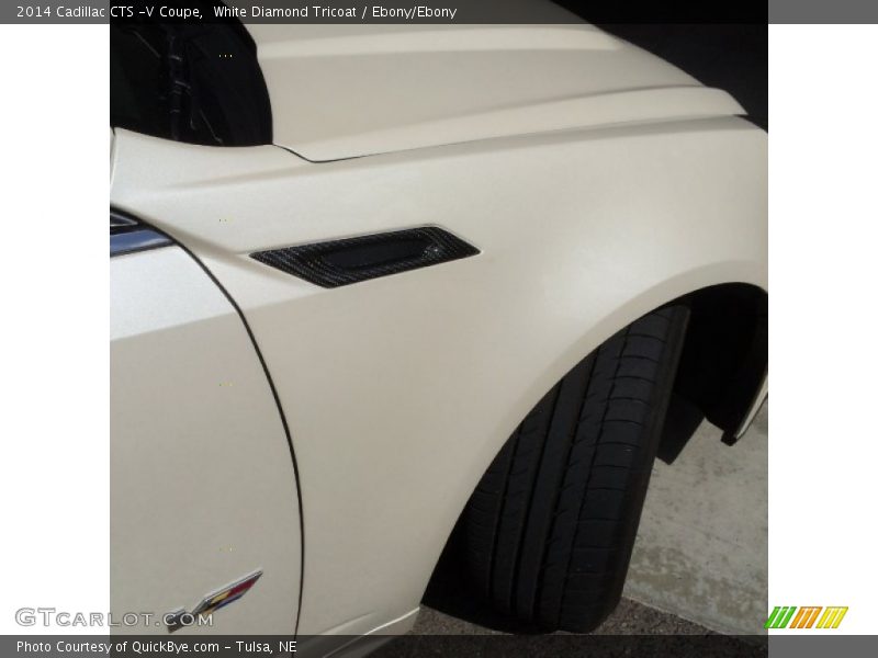 White Diamond Tricoat / Ebony/Ebony 2014 Cadillac CTS -V Coupe