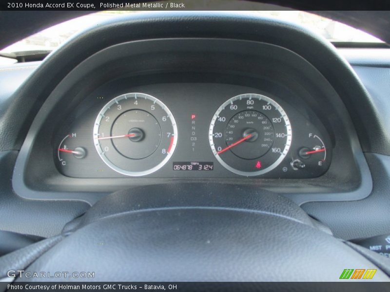 Polished Metal Metallic / Black 2010 Honda Accord EX Coupe