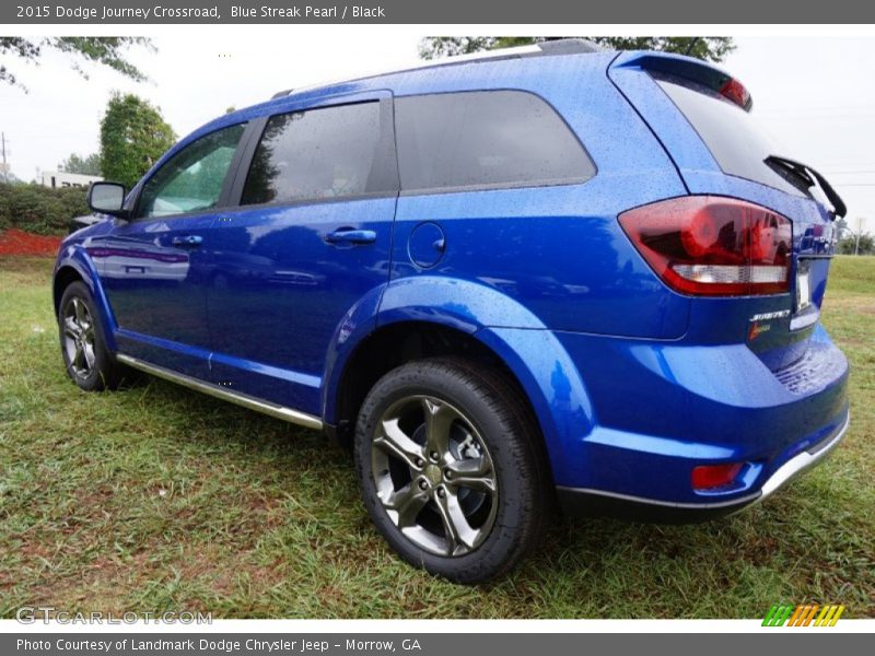 Blue Streak Pearl / Black 2015 Dodge Journey Crossroad
