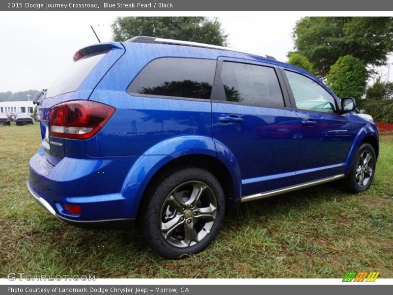 Blue Streak Pearl / Black 2015 Dodge Journey Crossroad