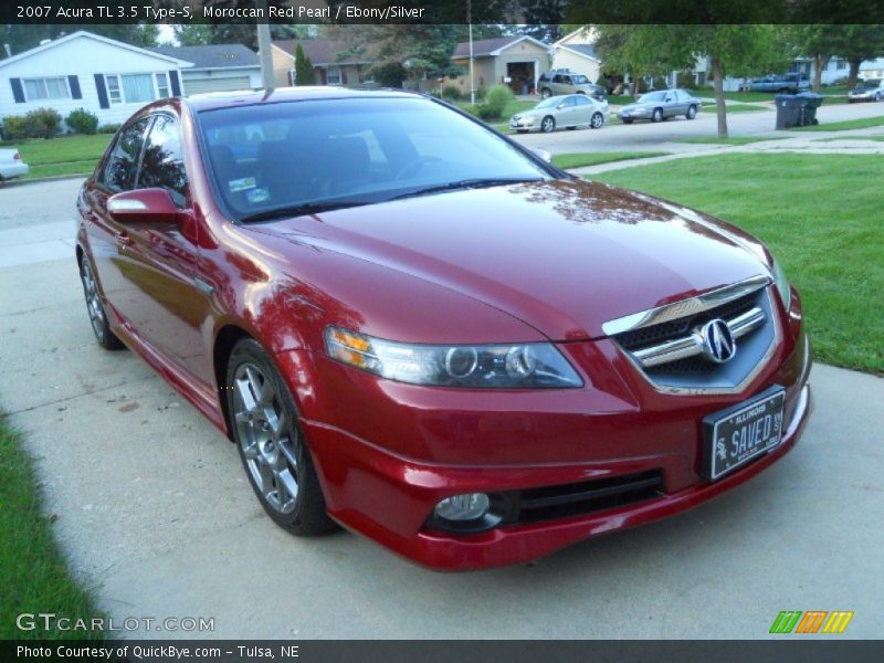 Moroccan Red Pearl / Ebony/Silver 2007 Acura TL 3.5 Type-S