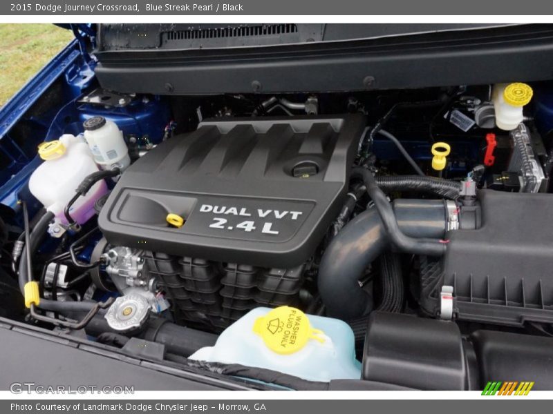 Blue Streak Pearl / Black 2015 Dodge Journey Crossroad