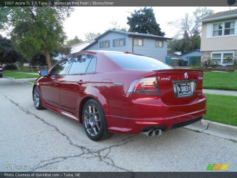 Moroccan Red Pearl / Ebony/Silver 2007 Acura TL 3.5 Type-S