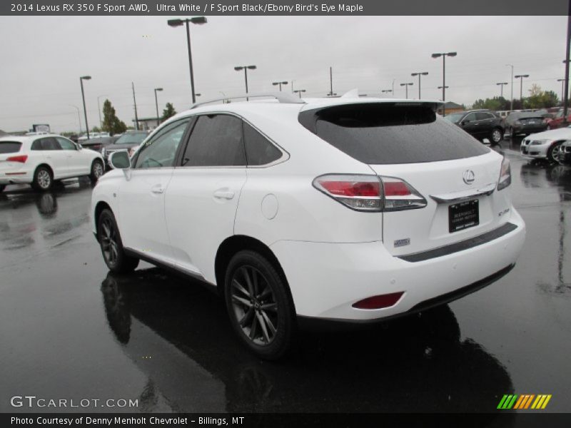 Ultra White / F Sport Black/Ebony Bird's Eye Maple 2014 Lexus RX 350 F Sport AWD