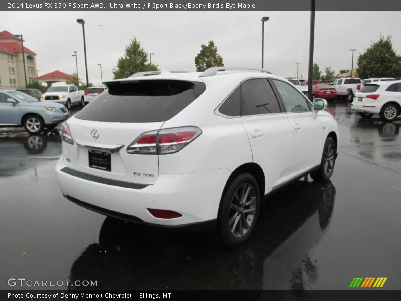 Ultra White / F Sport Black/Ebony Bird's Eye Maple 2014 Lexus RX 350 F Sport AWD