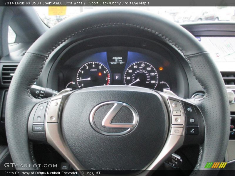 Ultra White / F Sport Black/Ebony Bird's Eye Maple 2014 Lexus RX 350 F Sport AWD