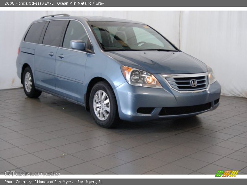 Ocean Mist Metallic / Gray 2008 Honda Odyssey EX-L