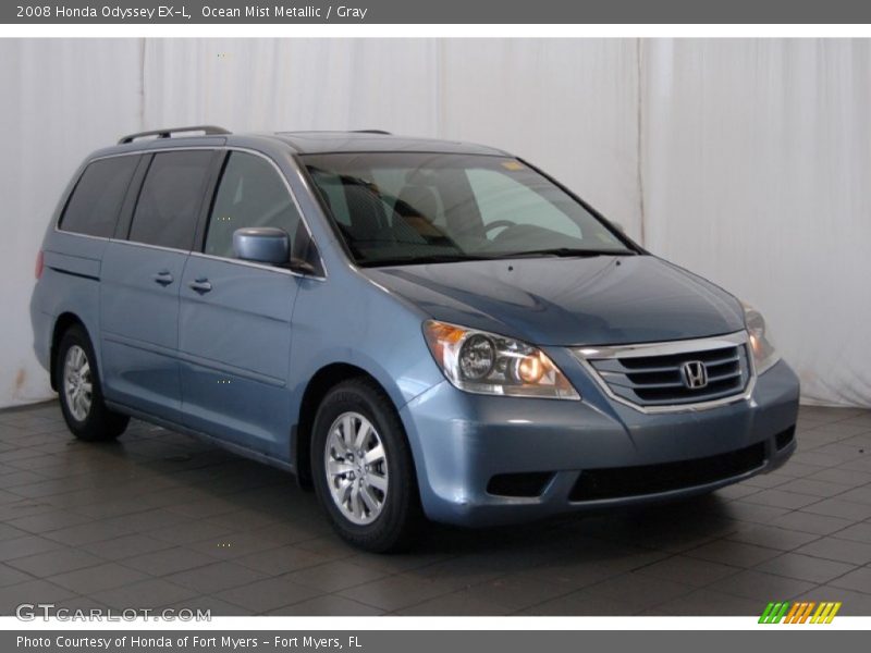 Ocean Mist Metallic / Gray 2008 Honda Odyssey EX-L