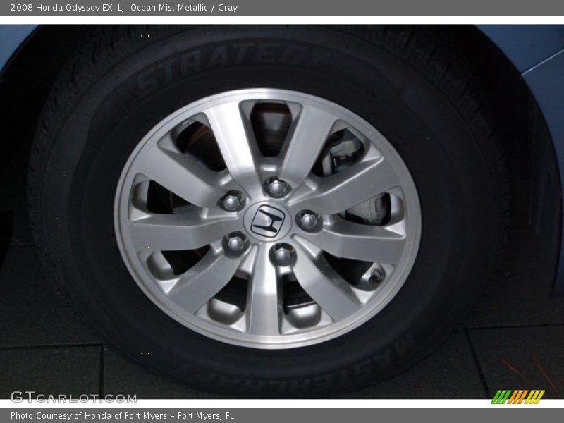 Ocean Mist Metallic / Gray 2008 Honda Odyssey EX-L