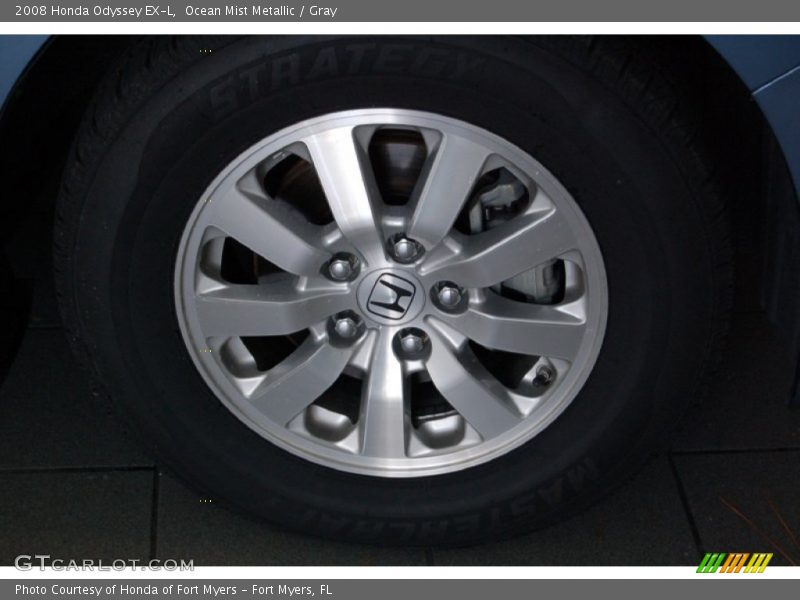 Ocean Mist Metallic / Gray 2008 Honda Odyssey EX-L
