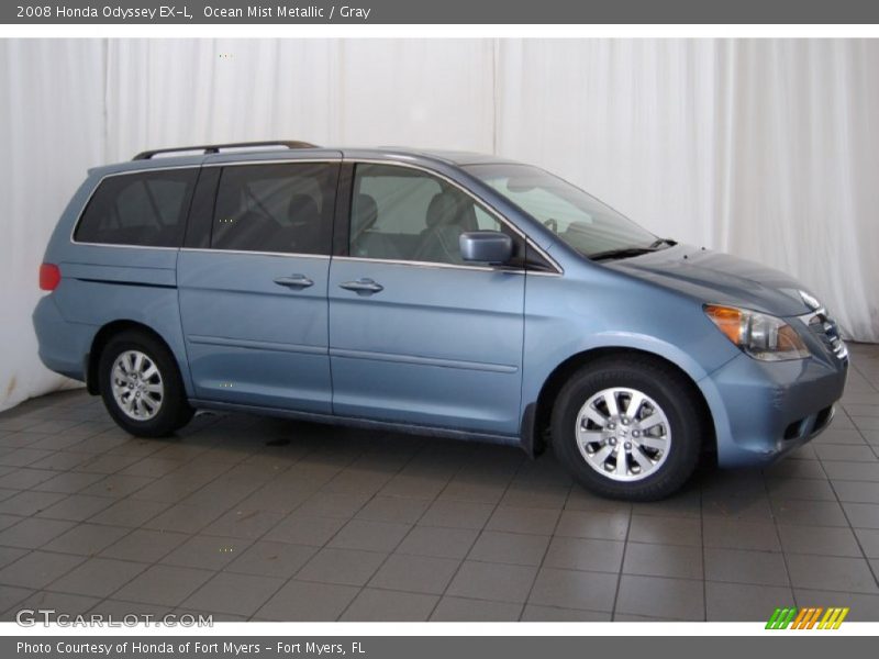 Ocean Mist Metallic / Gray 2008 Honda Odyssey EX-L