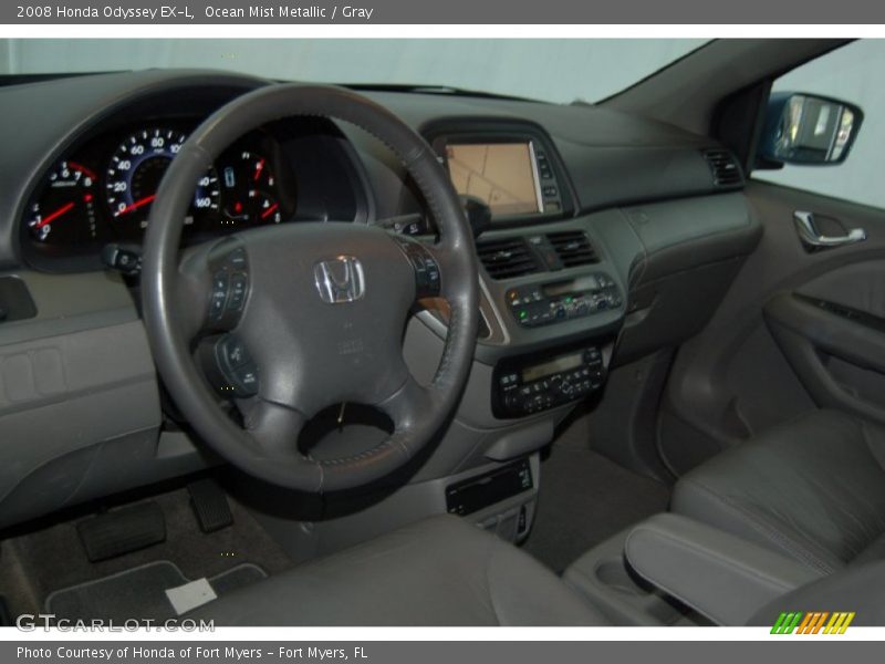Ocean Mist Metallic / Gray 2008 Honda Odyssey EX-L