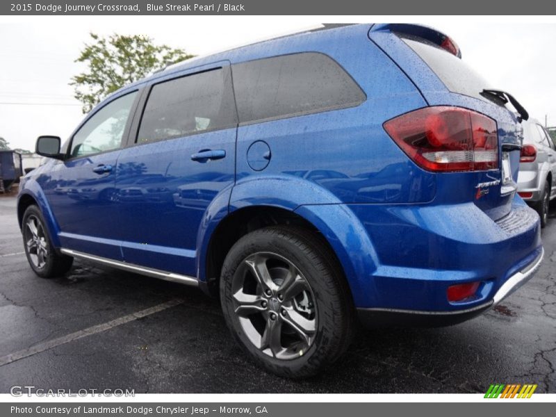 Blue Streak Pearl / Black 2015 Dodge Journey Crossroad