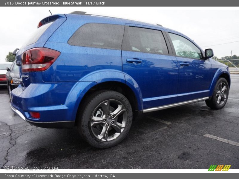 Blue Streak Pearl / Black 2015 Dodge Journey Crossroad
