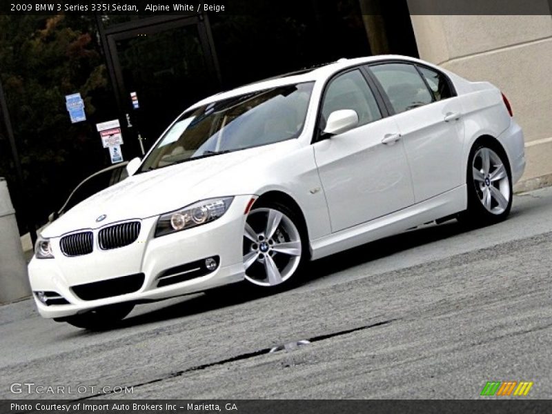 Alpine White / Beige 2009 BMW 3 Series 335i Sedan