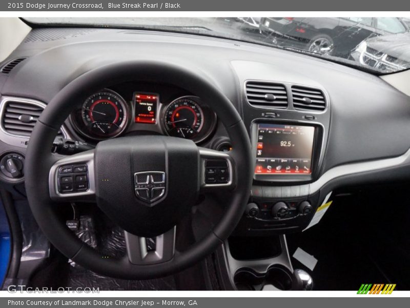 Blue Streak Pearl / Black 2015 Dodge Journey Crossroad