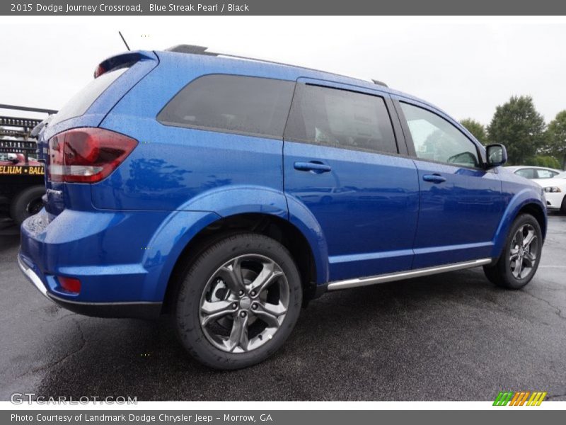 Blue Streak Pearl / Black 2015 Dodge Journey Crossroad