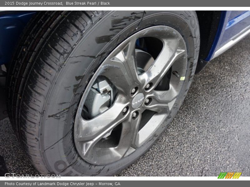 Blue Streak Pearl / Black 2015 Dodge Journey Crossroad